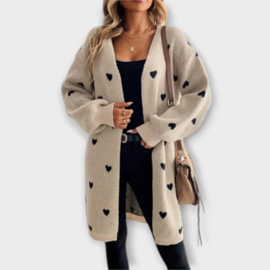 Julia - Kardigan südame mustriga