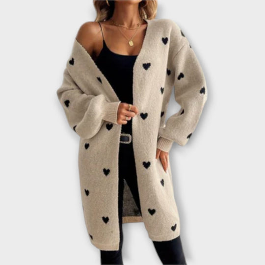 Julia - Kardigan südame mustriga