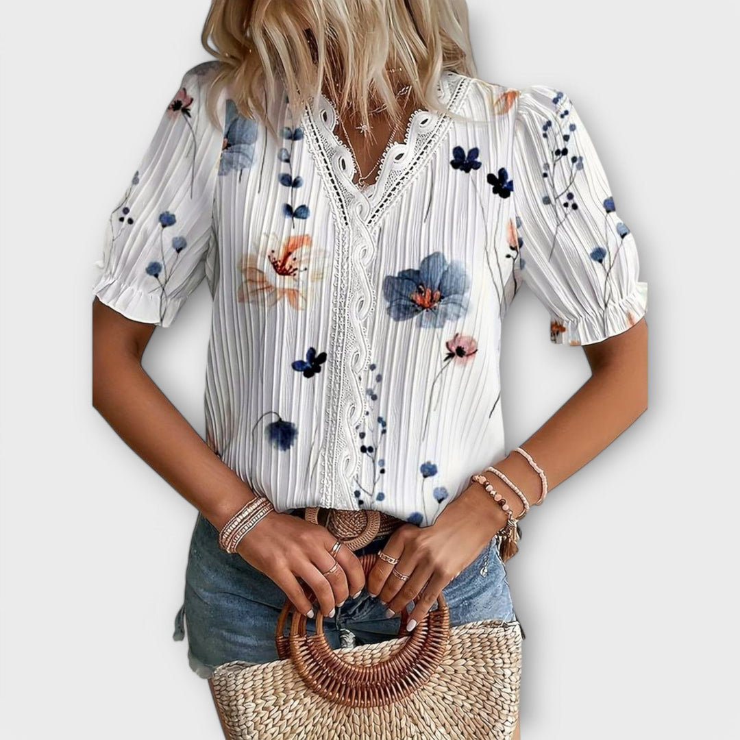 Emily - Moodne pluus V-kaelusega