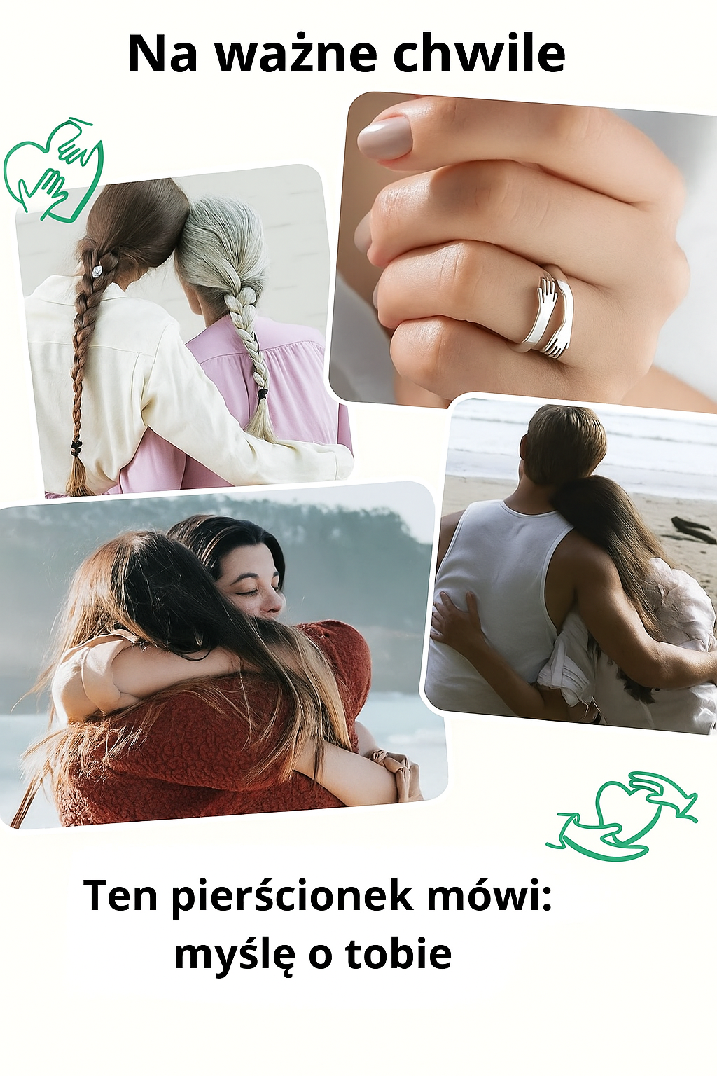 Hõbeessõrmus Hug™ – Reguleeritav sõrmus, ideaalne kingituseks