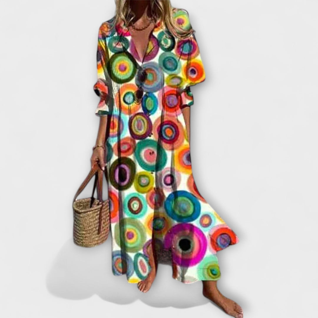 Lila - Mugav maksi kleit kõhu kattega