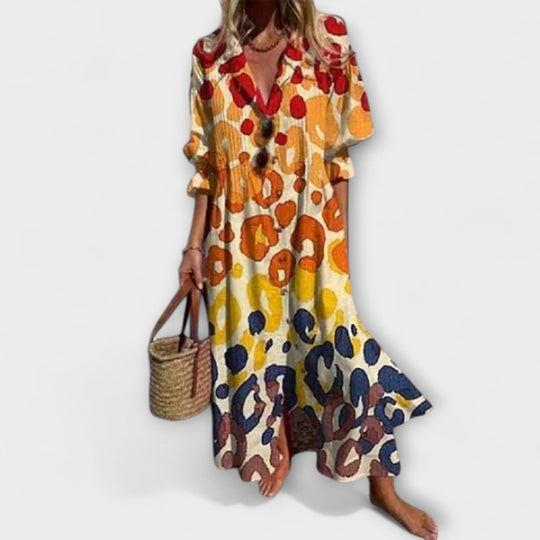 Lila - Mugav maksi kleit kõhu kattega