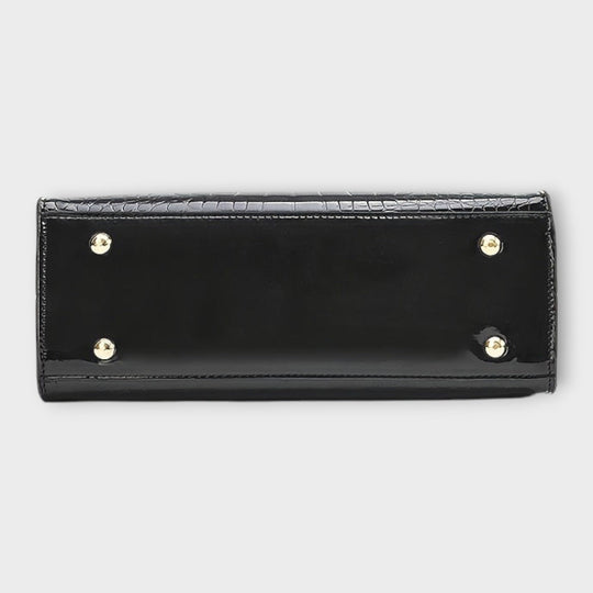 Lora. - Sädelev krokodilli nahkaga käekott