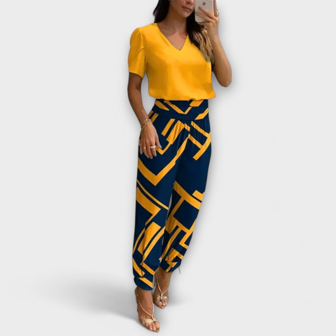 Irmelin – Elegantne komplekt ülaosa ja pükstega